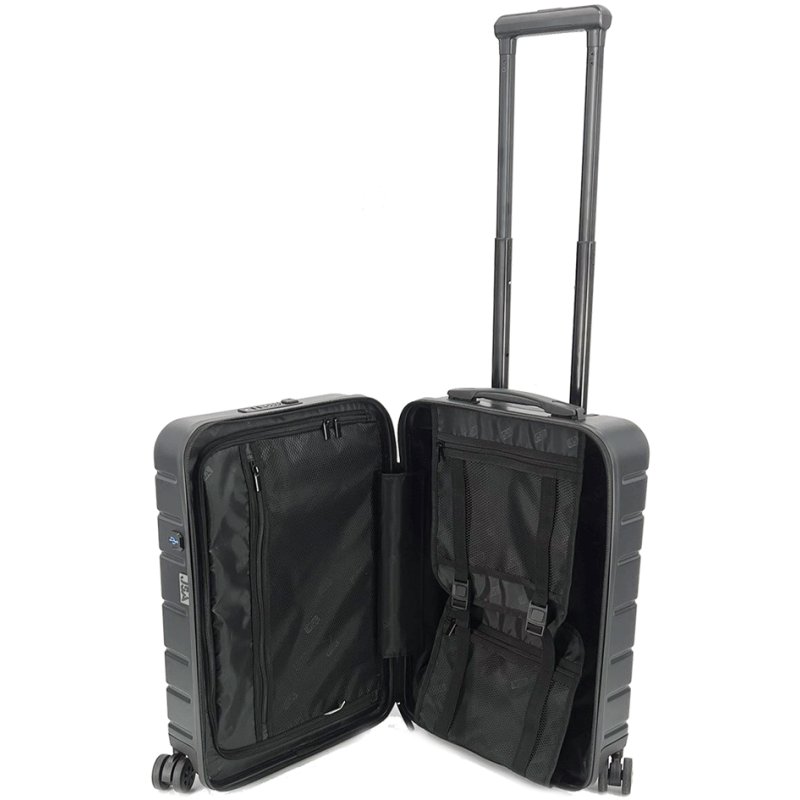 JSA Reistrolley, 50% gerecycled ABS, maat S, zwart